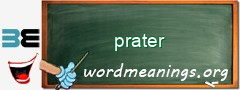 WordMeaning blackboard for prater